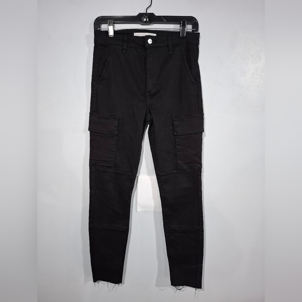 Favorite Daughter For Joes Womens Skinny Leg Cargo Jeans Black Cotton Size 26